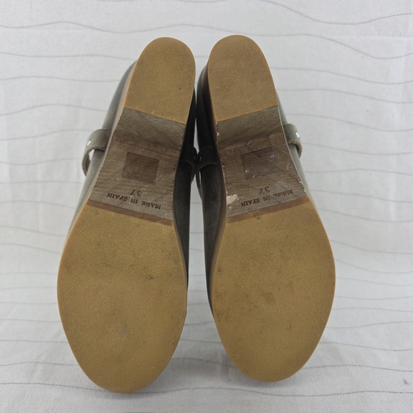 Free People Womens Buena Vista Leather Platform Wedge Strappy Heels Size 37 EU - Picture 13 of 15